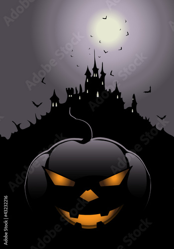 halloween schloss poster