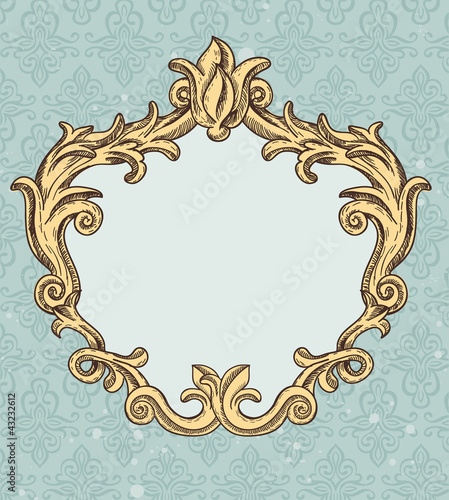 vintage frame with copy space for text