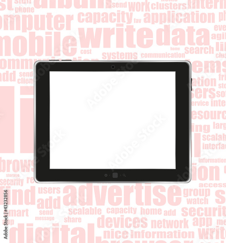 Black abstract tablet pc