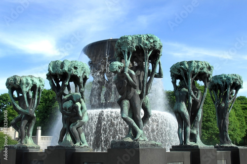 Fountain in Vigeland park Oslo