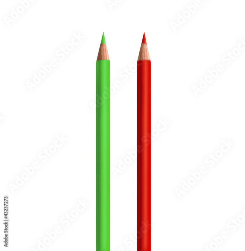 Roter und Grüner Stift