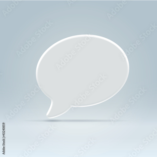 White plastic conference balloons icon