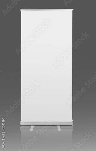 Blank roll up banner display photo
