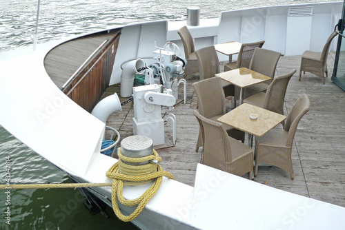 Proue bateau amarré photo