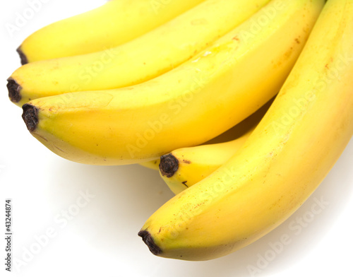 bananas on white background