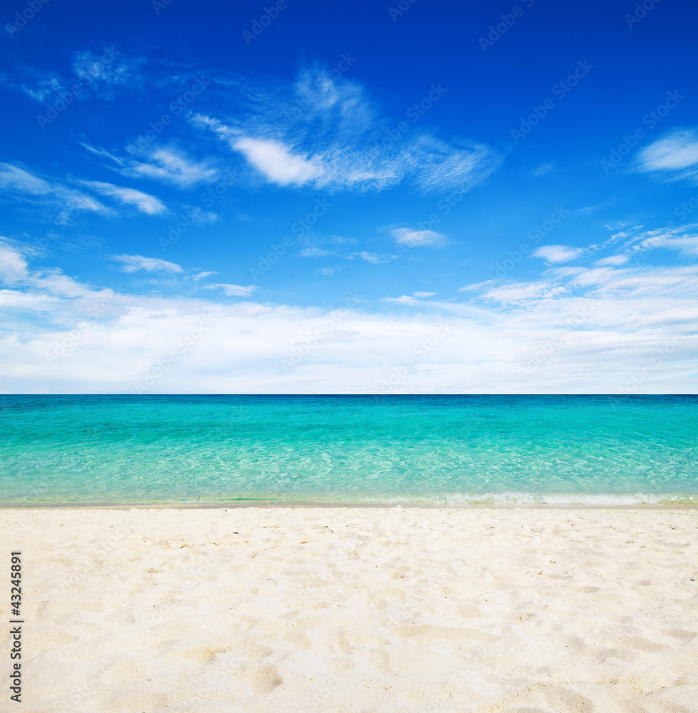 Summer beach and sea Summer beach and sea
