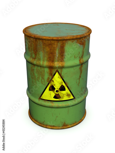 Barrel with nuclear waste