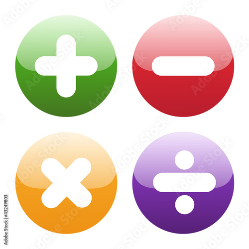 math symbols on white