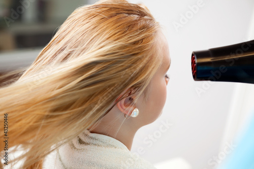 Woman's Hair Being Blow Dried