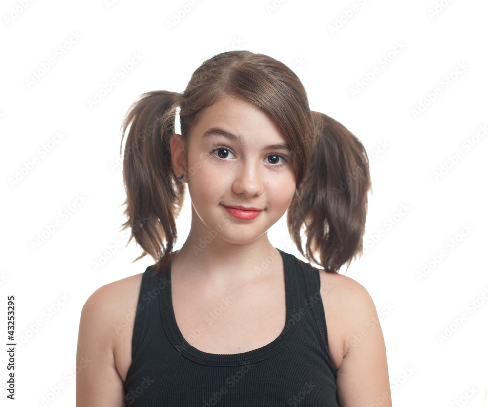 Teens with pigtails