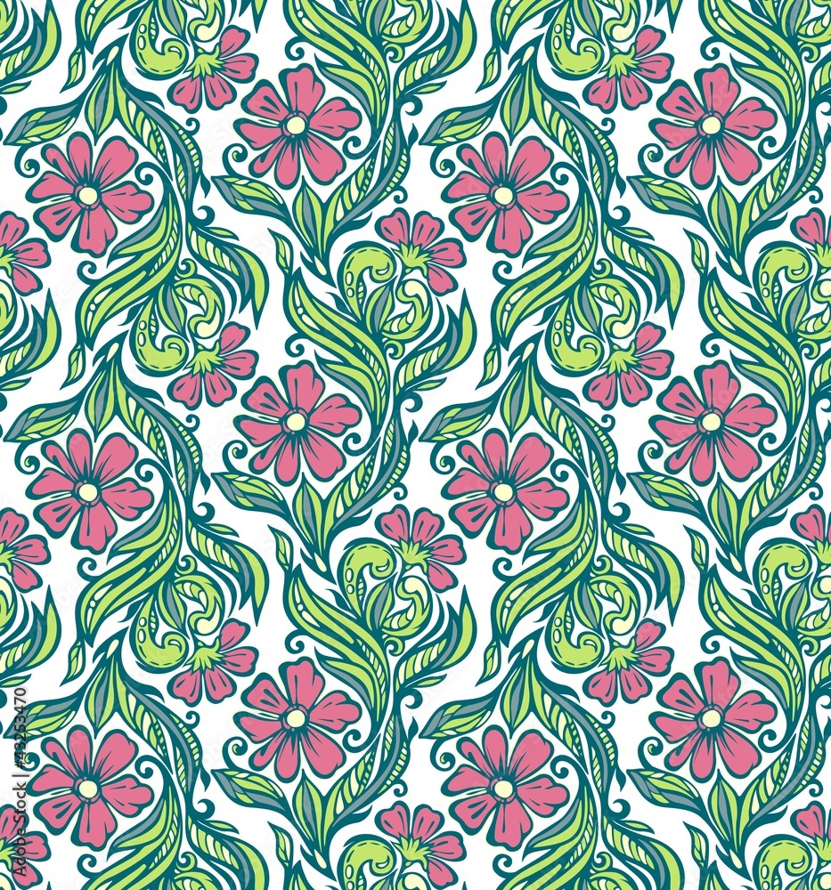 Obraz premium Seamless floral pattern