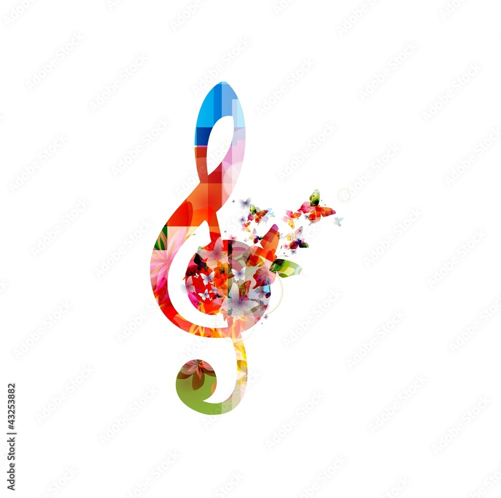 Fototapeta colorful music background