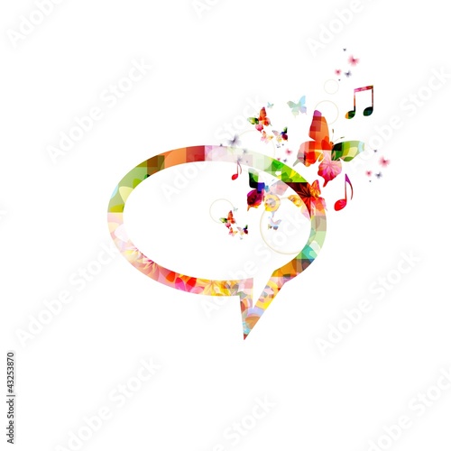 Colorful speech bubble vector