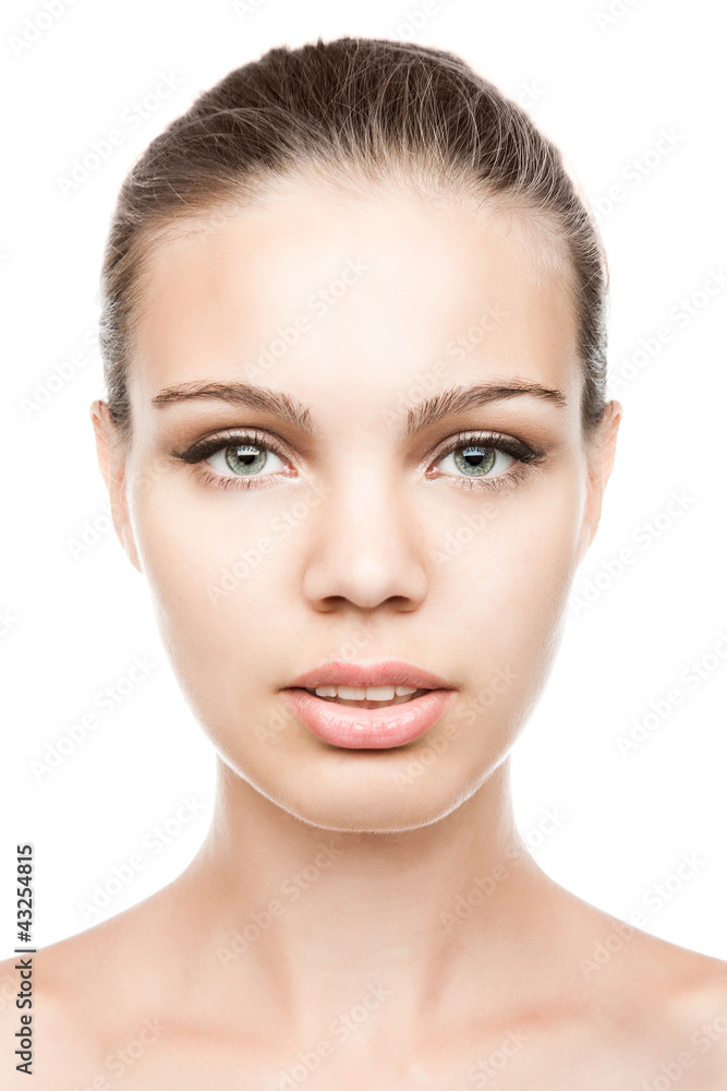 Face portrait of a beautiful female model Face portrait of a beautiful female model