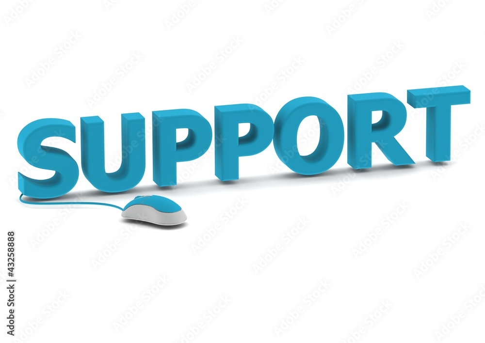 Support and computer mouse