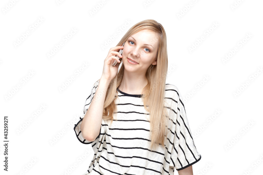 Beautiful young woman using a mobile phone Beautiful young woman using a mobile phone