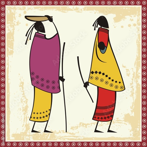 Vector African Masai Women Illustrations