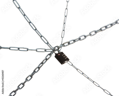 Padlock and different chains