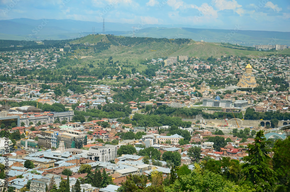 Fototapeta premium City view of Tbilisi - capital of Georgian republic
