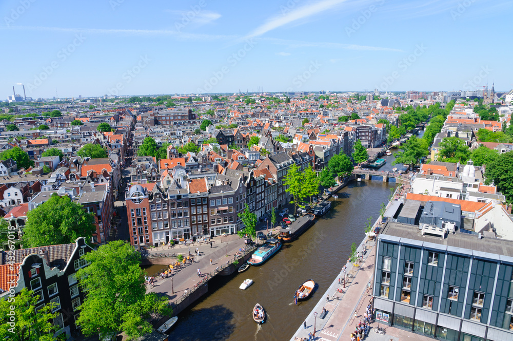View from Westerkerk, Amsterdam, Netherlands