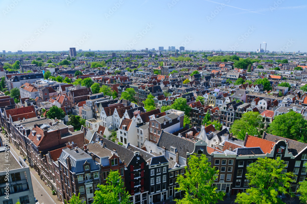 Fototapeta premium View from Westerkerk, Amsterdam, Netherlands