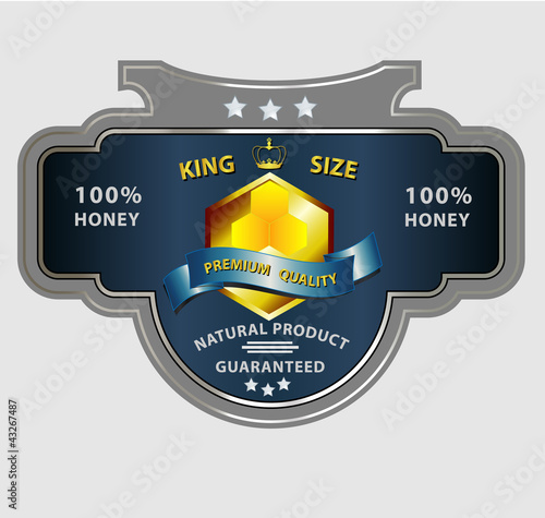 Premium quality honey product label