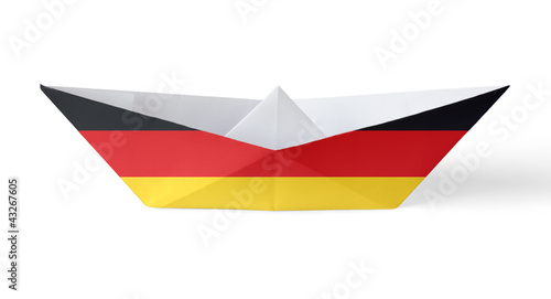 Free Download Paper Boat with German Flag - GFXLoad