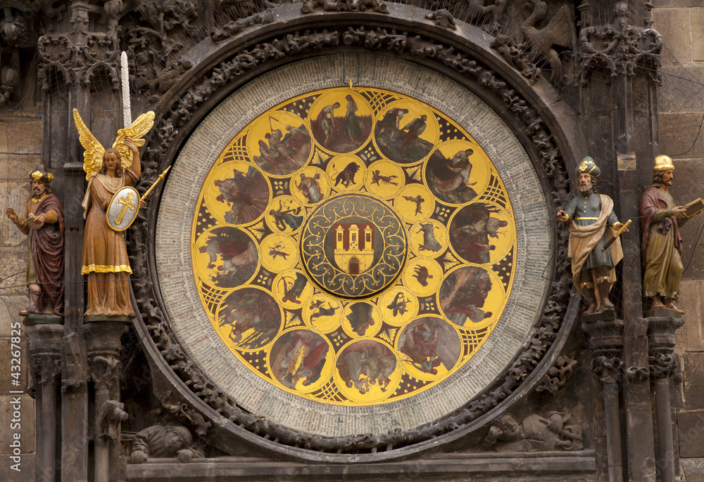 The ornate calendar dial