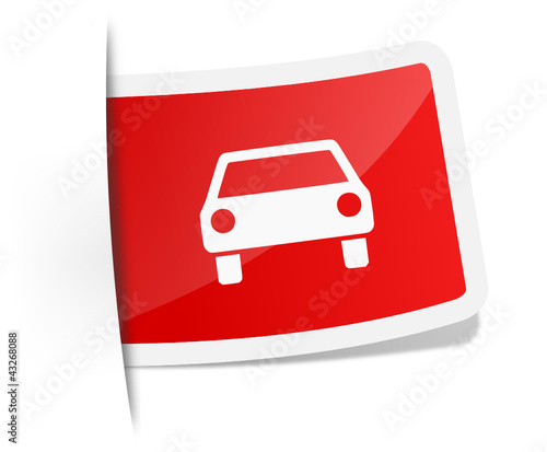 Label mit Auto