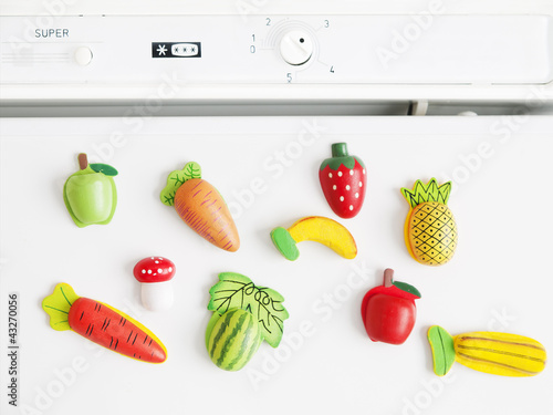 imanes de nevera de frutas y verduras