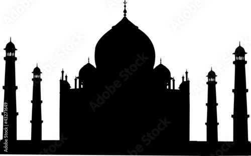 Taj Mahal silhouette