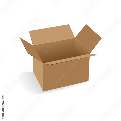 open empty cardboard box