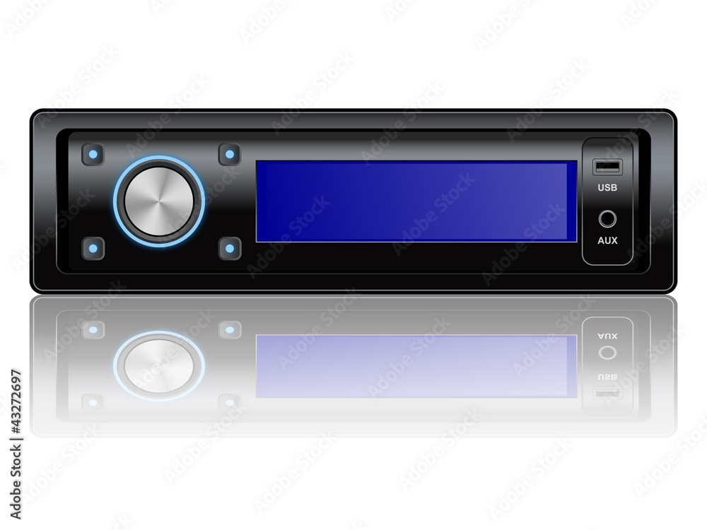 Fototapeta premium Car audio vector icon