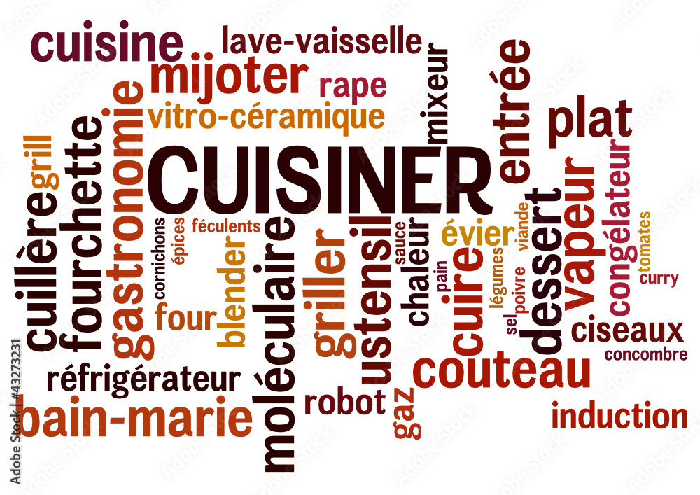 Nuage de mots : Cuisiner