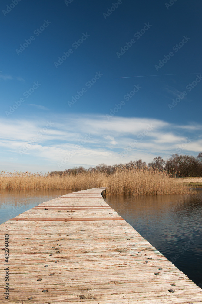 Fototapeta premium Platforms in the water