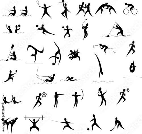 Summer sports icon set