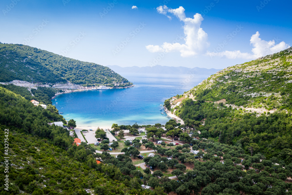 Beautiful view of Croatian bay