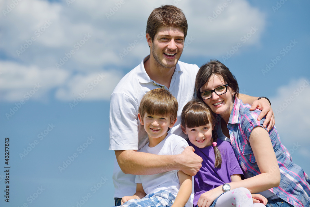 happy young family have fun outdoors happy young family have fun outdoors