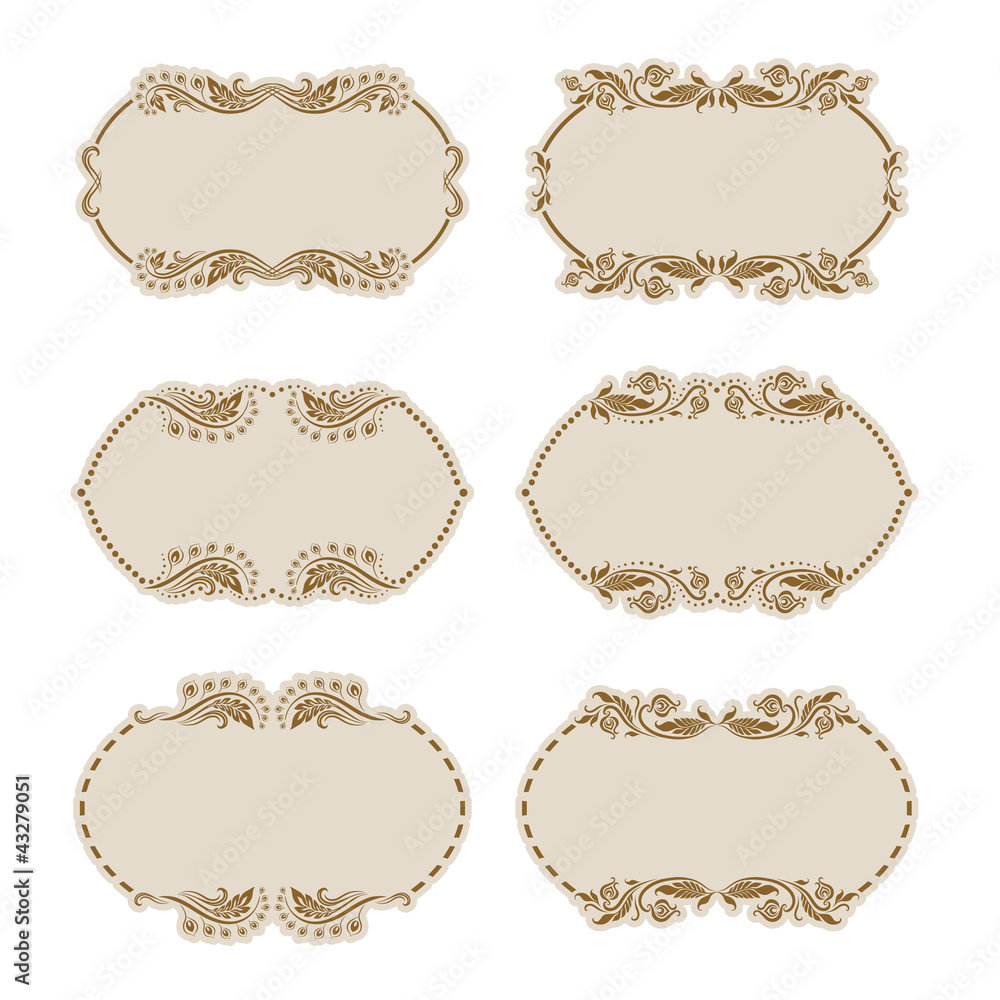 Set of ornate vector frames