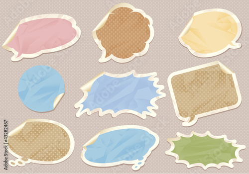 Vintage retro bubbles speech Vector