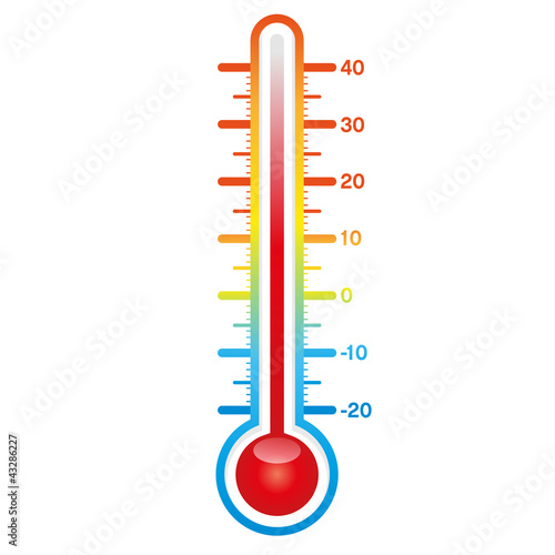 vecteur, thermomètre