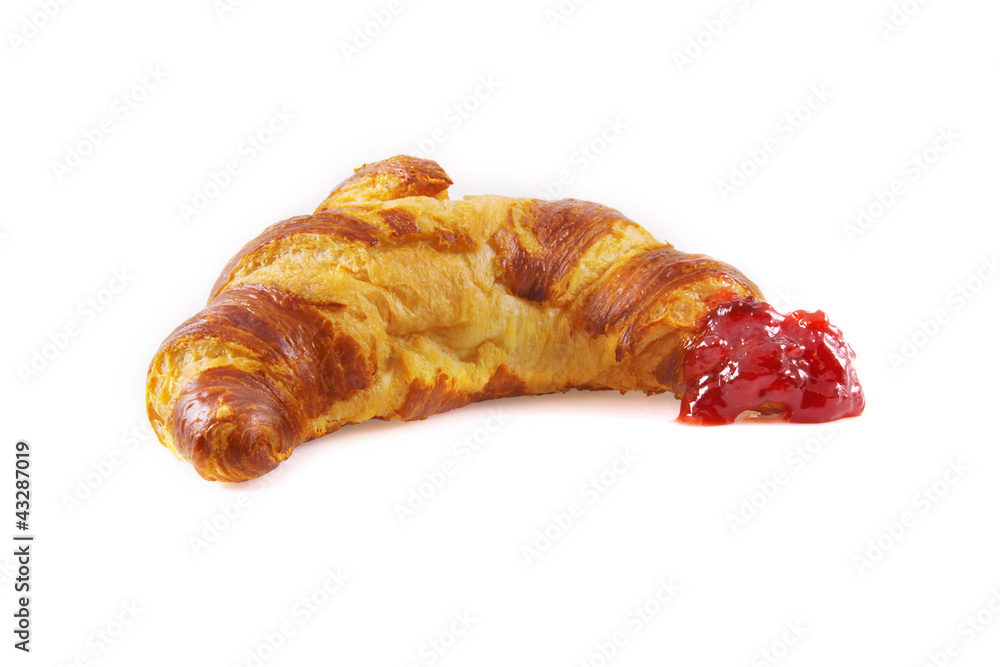 Croissant mit Konfitüre Croissant mit Konfitüre