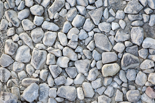 Close up of broken rubble stones