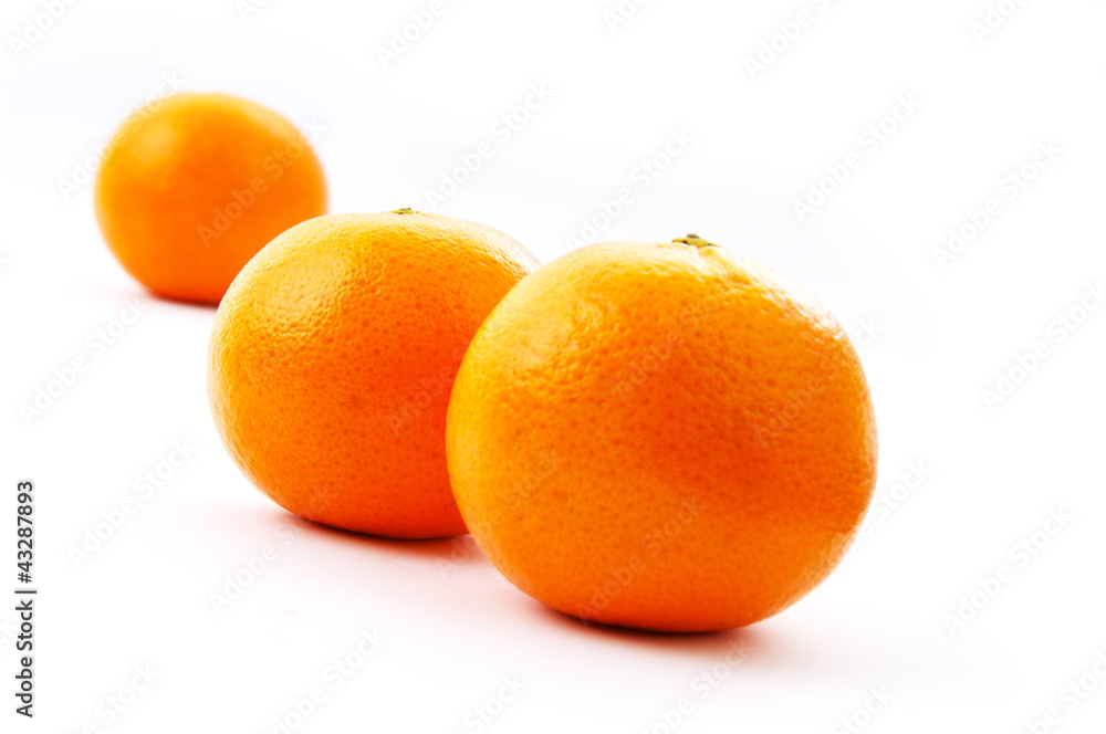 Three oranges isolated on a white baclground Three oranges isolated on a white baclground