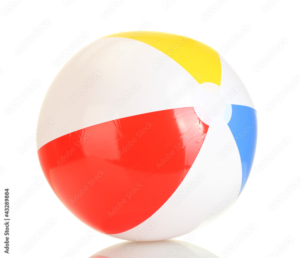 bright inflatable ball isolated on white bright inflatable ball isolated on white