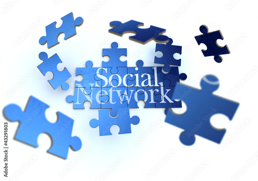 Social network blue and white Social network blue and white