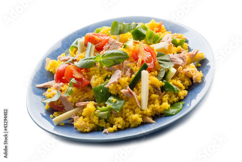 couscous salad with tuna and vegetables