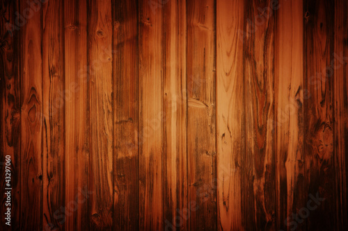 brown wood panels.