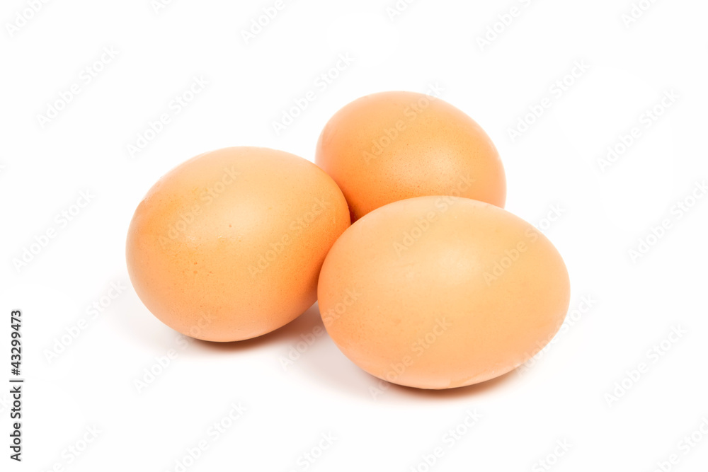 raw chicken eggs isolated on white background raw chicken eggs isolated on white background