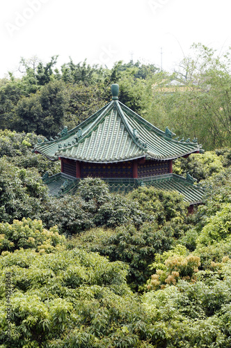 Pavilion among trees